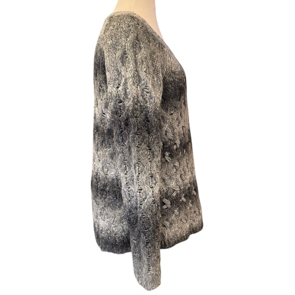 Sundance Gradient Gray Wool Blend Knit Sweater Size Large - Picture 4 of 11